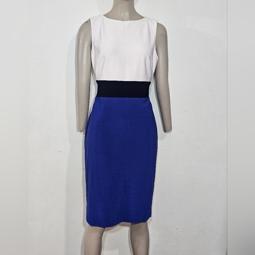 Ralph Lauren White and Blue Colorblock Skirt
